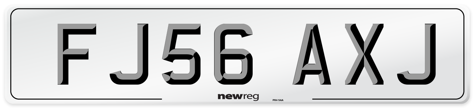 FJ56 AXJ Number Plate from New Reg
